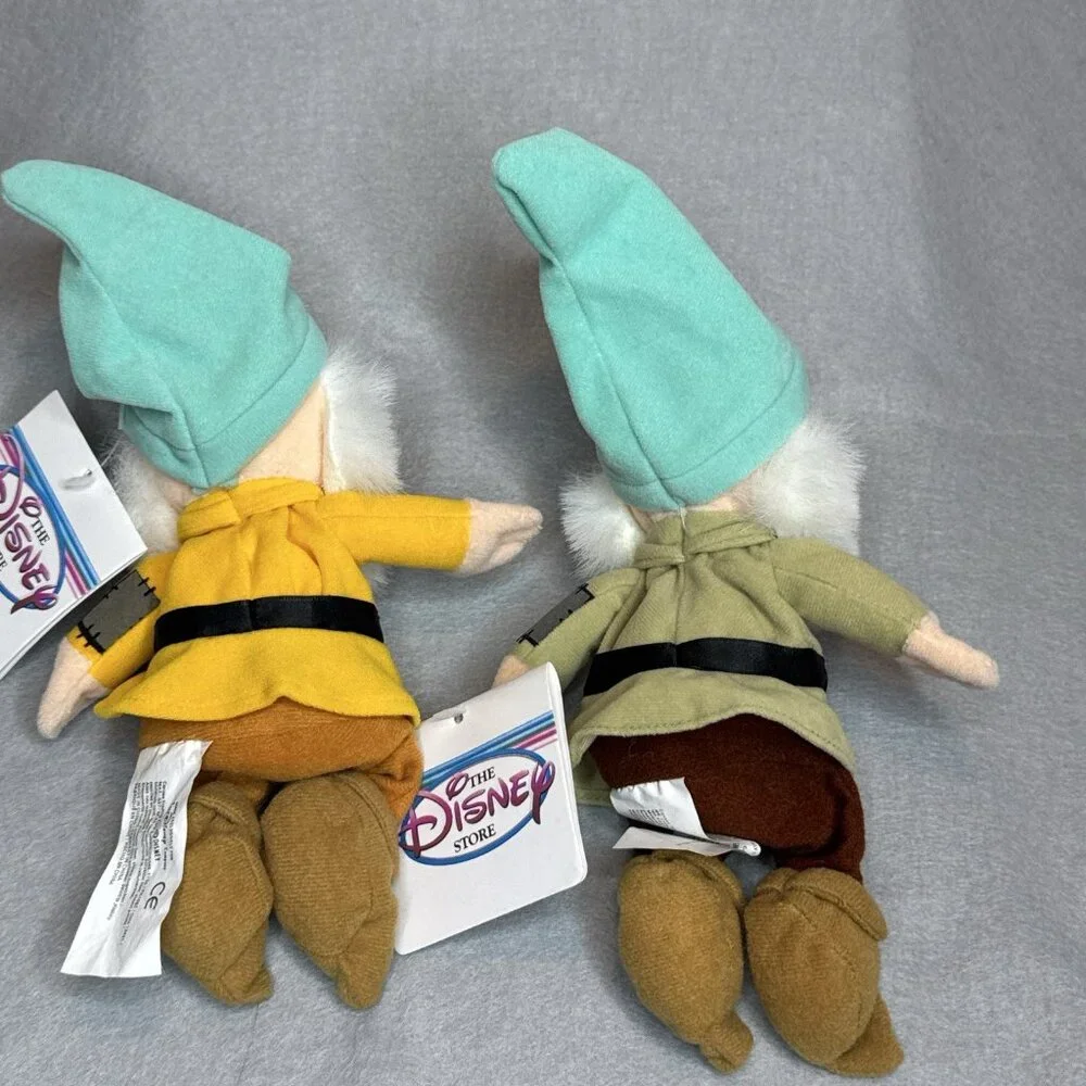 Snow White 7 Dwarfs Prince Witch Disney Store Bean Bag Plush Stuffed Set of 10 - Picture 8 of 16